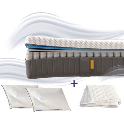 Emma Pack matelas et oreiller original confort et couette 200x200 Blanc 200x25x200cm - Publicité Emma Pack matelas et oreiller original confort et couette 200x200 Blanc 200x25x200cm - Publicité