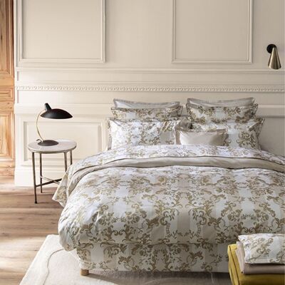 Alexandre Turpault Housse de couette en satin de coton blanc 240x220 Blanc 240x0x220cm - Publicité Alexandre Turpault Housse de couette en satin de coton blanc 240x220 Blanc 240x0x220cm - Publicité
