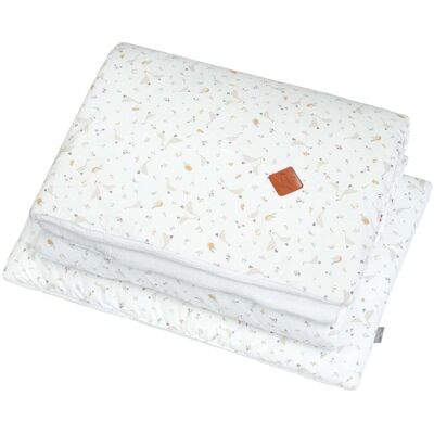 Sevira Kids Couette et oreiller enfant réversible gaze de coton beige 140x100 cm Beige 140x8x100cm - Publicité Sevira Kids Couette et oreiller enfant réversible gaze de coton beige 140x100 cm Beige 140x8x100cm - Publicité