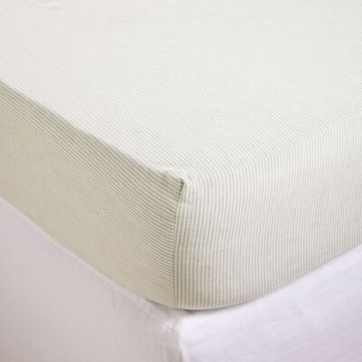Madura Drap Housse en lin vert 140x200 cm Vert 140x200cm - Publicité Madura Drap Housse en lin vert 140x200 cm Vert 140x200cm - Publicité