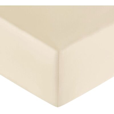 Anne de Solène Drap housse satin sable 200x200 cm Beige 200x0x200cm - Publicité Anne de Solène Drap housse satin sable 200x200 cm Beige 200x0x200cm - Publicité