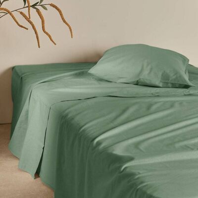 CAMIF Drap plat en coton et en lin vert amande 270 x 300 cm Vert 270x0x300cm - Publicité CAMIF Drap plat en coton et en lin vert amande 270 x 300 cm Vert 270x0x300cm - Publicité