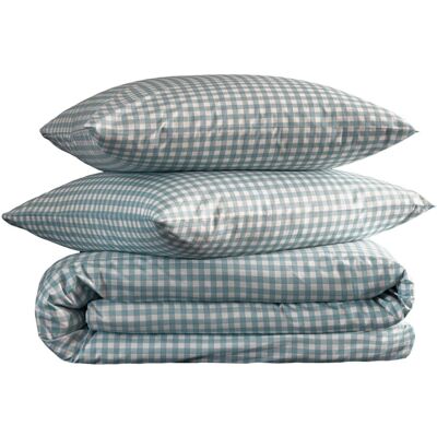 Terre de Nuit Parure de lit à carreaux 100% coton bleu 240x220 cm Bleu 240x1x220cm - Publicité Terre de Nuit Parure de lit à carreaux 100% coton bleu 240x220 cm Bleu 240x1x220cm - Publicité