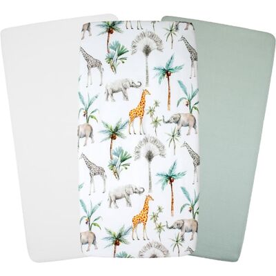Sevira Kids Lot de 3 draps housse berceau bébé gaze de coton blanc 40x80 cm Blanc 80x18x40cm - Publicité Sevira Kids Lot de 3 draps housse berceau bébé gaze de coton blanc 40x80 cm Blanc 80x18x40cm - Publicité