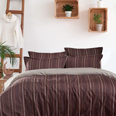 Sensei Maison Parure de lit satin avec 2 taies 50x70 cm noisette 200x200 cm Marron 1x1x1cm - Publicité Sensei Maison Parure de lit satin avec 2 taies 50x70 cm noisette 200x200 cm Marron 1x1x1cm - Publicité