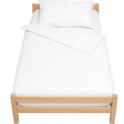 Sevira Kids Couette et oreiller bébé coton bio blanc 100x140 cm Blanc 140x2x100cm - Publicité Sevira Kids Couette et oreiller bébé coton bio blanc 100x140 cm Blanc 140x2x100cm - Publicité