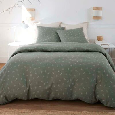 Baton Rouge Parure housse de couette coton gris motif feuillage 240x220 cm Multicolore 240x1x220cm - Publicité Baton Rouge Parure housse de couette coton gris motif feuillage 240x220 cm Multicolore 240x1x220cm - Publicité