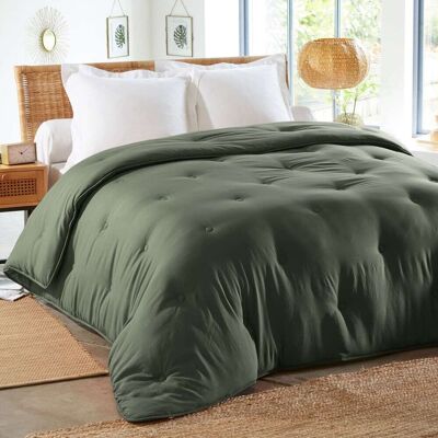 Becquet Couette chaude en polyester vert kaki 240x220cm Vert 220x1x240cm - Publicité Becquet Couette chaude en polyester vert kaki 240x220cm Vert 220x1x240cm - Publicité