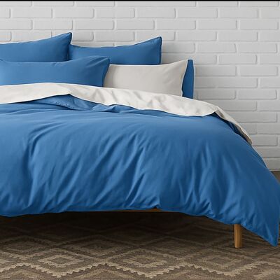 Baton Rouge Housse de couette percale coton bleu 260x240 cm Bleu 260x1x240cm - Publicité Baton Rouge Housse de couette percale coton bleu 260x240 cm Bleu 260x1x240cm - Publicité
