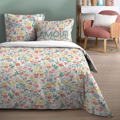 Stof Parure de couette 100% coton 57 fils imprimée 240x220cm 2 taies Multicolore 220x220x240cm - Publicité Stof Parure de couette 100% coton 57 fils imprimée 240x220cm 2 taies Multicolore 220x220x240cm - Publicité