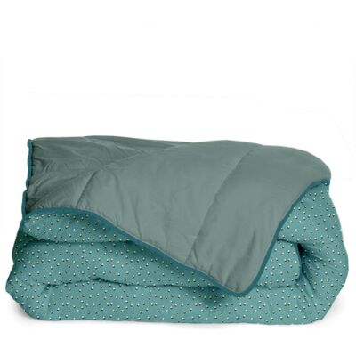 Bleu Câlin Couette imprimée chaude microfibre réversible 220x240cm Vert 220x0x240cm - Publicité Bleu Câlin Couette imprimée chaude microfibre réversible 220x240cm Vert 220x0x240cm - Publicité