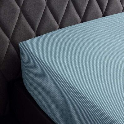 Anne de Solène Drap housse satin bleu clair 90x200 cm Bleu 200x0x90cm - Publicité Anne de Solène Drap housse satin bleu clair 90x200 cm Bleu 200x0x90cm - Publicité