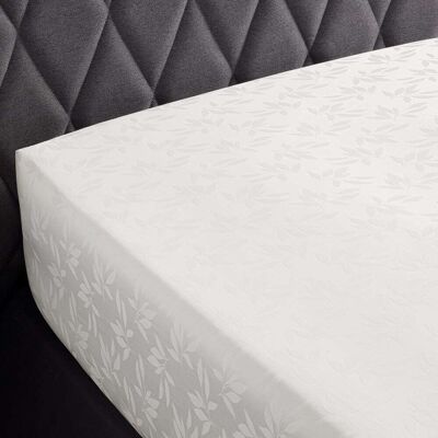 Anne de Solène Drap housse satin blanc 90x190 cm Blanc 190x0x90cm - Publicité Anne de Solène Drap housse satin blanc 90x190 cm Blanc 190x0x90cm - Publicité