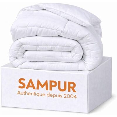 SAMPUR Couette en microfibre hiver très chaude 200x200 cm Blanc 200x3x200cm - Publicité SAMPUR Couette en microfibre hiver très chaude 200x200 cm Blanc 200x3x200cm - Publicité