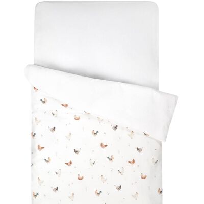 Sevira Kids Housse de couette bébé réversible gaze de coton écru 100x140 cm Beige 100x15x100cm - Publicité Sevira Kids Housse de couette bébé réversible gaze de coton écru 100x140 cm Beige 100x15x100cm - Publicité
