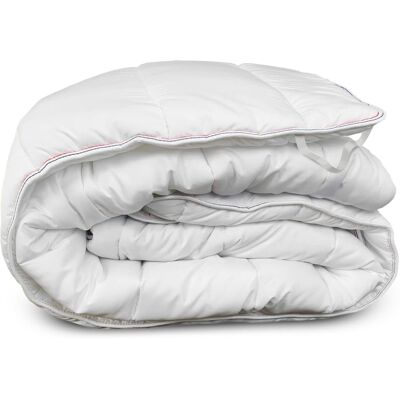 Becquet Surmatelas ergonomique en polyester blanc 90x190cm Blanc 190x1x90cm - Publicité Becquet Surmatelas ergonomique en polyester blanc 90x190cm Blanc 190x1x90cm - Publicité