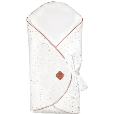 Sevira Kids Gigoteuse bébé évolutive double gaze blanc à pois or 0 6 mois Blanc 70x5x90cm - Publicité Sevira Kids Gigoteuse bébé évolutive double gaze blanc à pois or 0 6 mois Blanc 70x5x90cm - Publicité