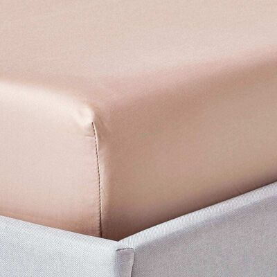 Homescapes Drap-housse en satin de coton égyptien beige taupe 100x200 cm Taupe 200x30x100cm - Publicité Homescapes Drap-housse en satin de coton égyptien beige taupe 100x200 cm Taupe 200x30x100cm - Publicité
