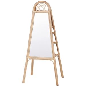 Maisons du Monde Miroir sur pied en rotin beige 50x112 Beige 50x112x38cm