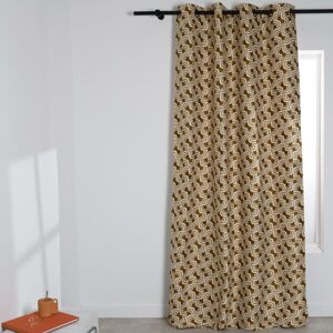Maisons du Monde Rideau à oeillet épais tissé jacquard motifs abstraits bicolore à l'unité 140x300 Blanc 140x300cm - Publicité Maisons du Monde Rideau à oeillet épais tissé jacquard motifs abstraits bicolore à l'unité 140x300 Blanc 140x300cm - Publicité