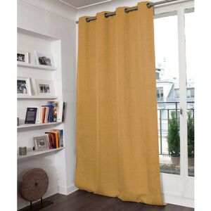 Moondream Rideau Occultant Total Effet Lin Oeillets Jaune MC215 130x260 Jaune 0x260cm - Publicité Moondream Rideau Occultant Total Effet Lin Oeillets Jaune MC215 130x260 Jaune 0x260cm - Publicité