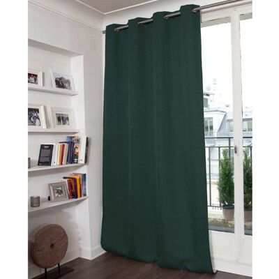 Moondream Rideau occultant total effet lin oeillets vert mc228 130lx260h Vert 0x260cm - Publicité Moondream Rideau occultant total effet lin oeillets vert mc228 130lx260h Vert 0x260cm - Publicité