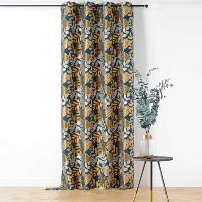 Linder Rideau à oeillets motif végétal vintage polyester jaune 140x250 cm Jaune 0x140x250cm - Publicité Linder Rideau à oeillets motif végétal vintage polyester jaune 140x250 cm Jaune 0x140x250cm - Publicité