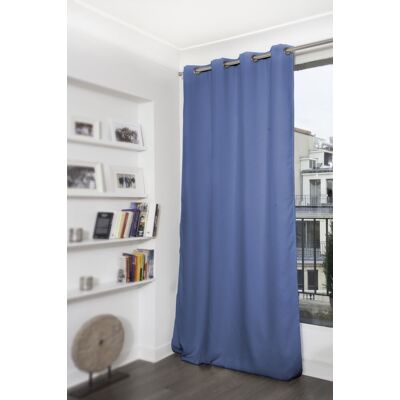 Moondream Rideau occultant non-feu m1 oeillets bleu mc666 140lx260h Bleu 260x1x140cm - Publicité Moondream Rideau occultant non-feu m1 oeillets bleu mc666 140lx260h Bleu 260x1x140cm - Publicité