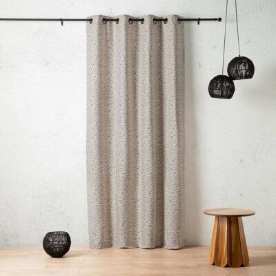 Linder Rideau jacquard abstrait texturé à oeillets coton taupe 260 x 140 Taupe 260x0x140cm - Publicité Linder Rideau jacquard abstrait texturé à oeillets coton taupe 260 x 140 Taupe 260x0x140cm - Publicité