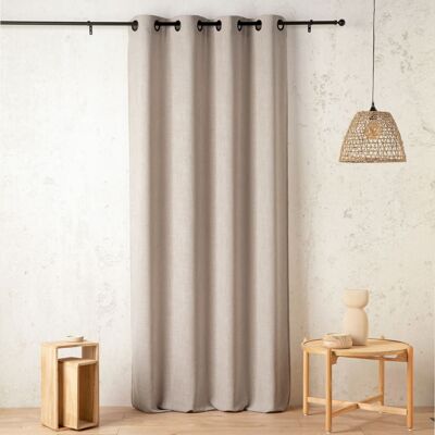 Linder Rideau tamisant - effet lin authentique polyester beige 240 x 145 Beige 240x0x145cm - Publicité Linder Rideau tamisant - effet lin authentique polyester beige 240 x 145 Beige 240x0x145cm - Publicité