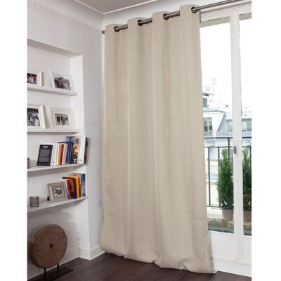 Moondream Rideau phonique oeillets beige mc632 130lx260h Beige 260x1x130cm - Publicité Moondream Rideau phonique oeillets beige mc632 130lx260h Beige 260x1x130cm - Publicité