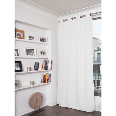Moondream Venise rideau phonique velours oeillets blanc mc720 130lx250h Blanc 250x1x130cm - Publicité Moondream Venise rideau phonique velours oeillets blanc mc720 130lx250h Blanc 250x1x130cm - Publicité