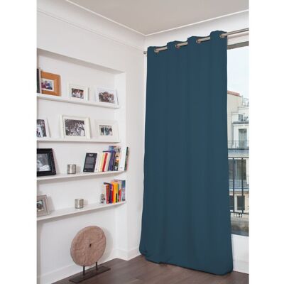 Moondream Venise rideau phonique velours oeillets bleu mc56 130lx250h Bleu 250x1x130cm - Publicité Moondream Venise rideau phonique velours oeillets bleu mc56 130lx250h Bleu 250x1x130cm - Publicité