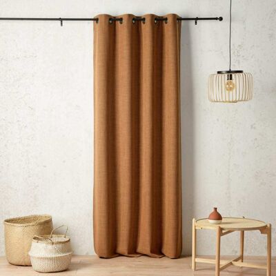 Linder Rideau thermique et obscurcissant à envers polaire à oeillets Marron 0x260x135cm - Publicité Linder Rideau thermique et obscurcissant à envers polaire à oeillets Marron 0x260x135cm - Publicité