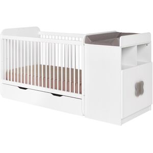 Nateo Concept Lit bebe combine Blanc Blanc 192x97x70cm