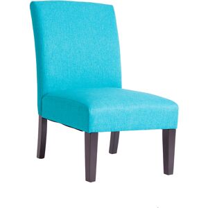 Lastdeco Fauteuil Crapaud en Polyester Turquoise, 55x77x92 cm Bleu 55x92x77cm