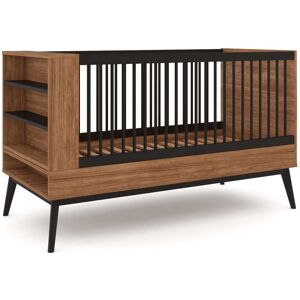 Nateo Concept Lit bebe evolutif 70x140 Vintage Noyer Marron 154x92x84cm