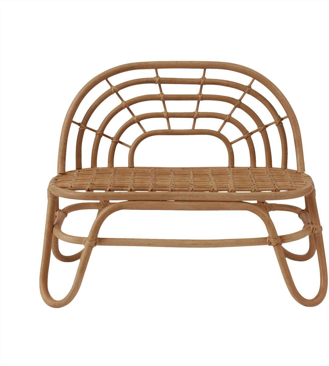 OYOY Living Design Mini banc marron 100% rotin H52xL64,5x28cm Marron 65x52x28cm