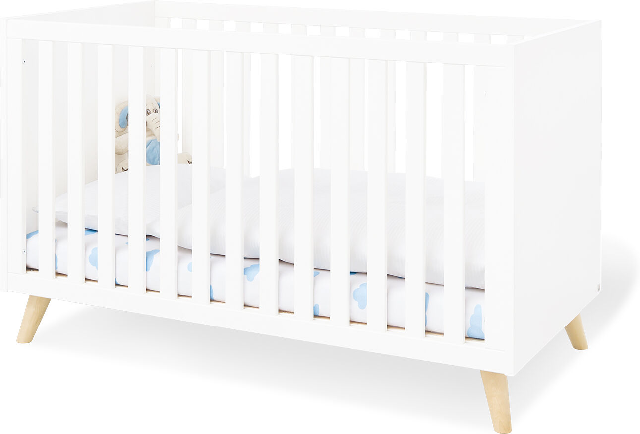 Pinolino Lit bébé évolutif 70 x 140 Blanc 76x145x89cm