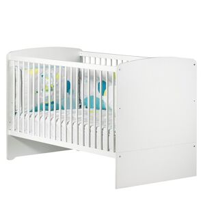 Baby Price Lit évolutif 140x70 en bois blanc Blanc 140x91x70cm