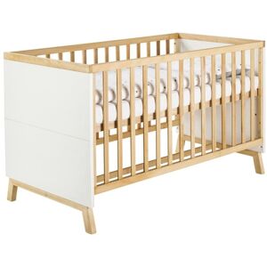 Schardt Lit bébé évolutif 70 x 140 blanc Blanc 144x86x77cm