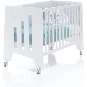 Alondra Lit bébé - bureau (2en1) 60x120 cm en blanc Blanc 124x91x73cm