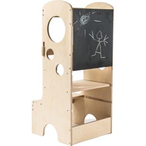 PimPamPoum Tour d'observation Montessori enfant effet bois naturel 90x40x44 cm Beige 39x90x40cm