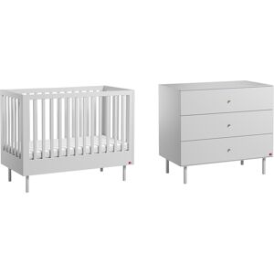 Vox Lit bébé 60x120 commode à langer blanc Blanc 124x98x65cm