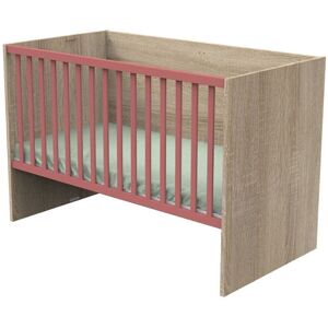 Sauthon Lit bébé évolutif en lit junior Rose 144x96x76cm - Publicité Sauthon Lit bébé évolutif en lit junior Rose 144x96x76cm - Publicité