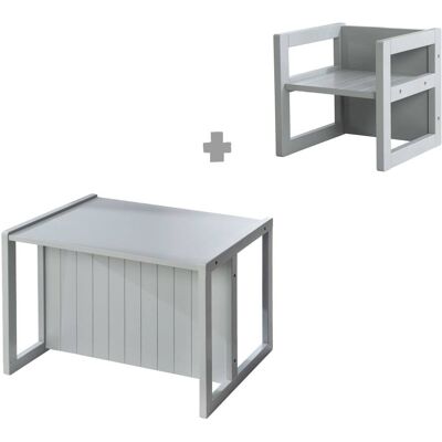 Ensemble de Mobilier pour Enfants roba - 3-en-1 Gris - Publicité Ensemble de Mobilier pour Enfants roba - 3-en-1 Gris - Publicité