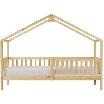 Sunny Lit cabane avec barrière de sécurité beige, sans matelas Beige 207x157x96cm - Publicité Sunny Lit cabane avec barrière de sécurité beige, sans matelas Beige 207x157x96cm - Publicité
