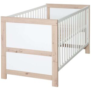 roba Lit bébé evolutif 70x140 blanc - effet chêne Blanc 144x82x76cm