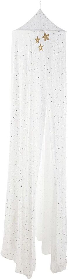 Maisons du Monde Ciel de lit écru imprimé étoiles à paillettes dorées Maisons du Monde Ciel de lit écru imprimé étoiles à paillettes dorées