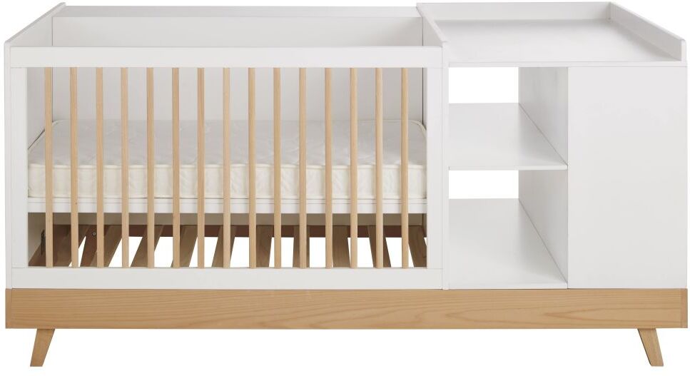 Maisons du Monde Lit bébé combiné coloris blanc L190 Sweet Maisons du Monde Lit bébé combiné coloris blanc L190 Sweet